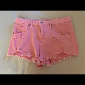 Distressed Pink Mossimo Supply Co. Short Shorts